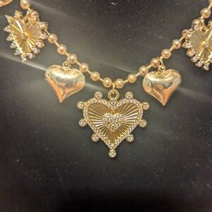 Gold Color Heart Pendant Necklace